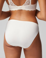 Cotton Blend Bikini Panty with Lace - IVORY | Soma Women