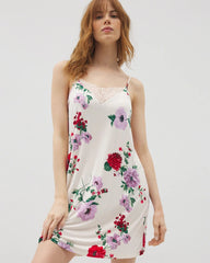 Lace Trim Chemise - RHAPSODY FLORAL SUGAR | Soma Women