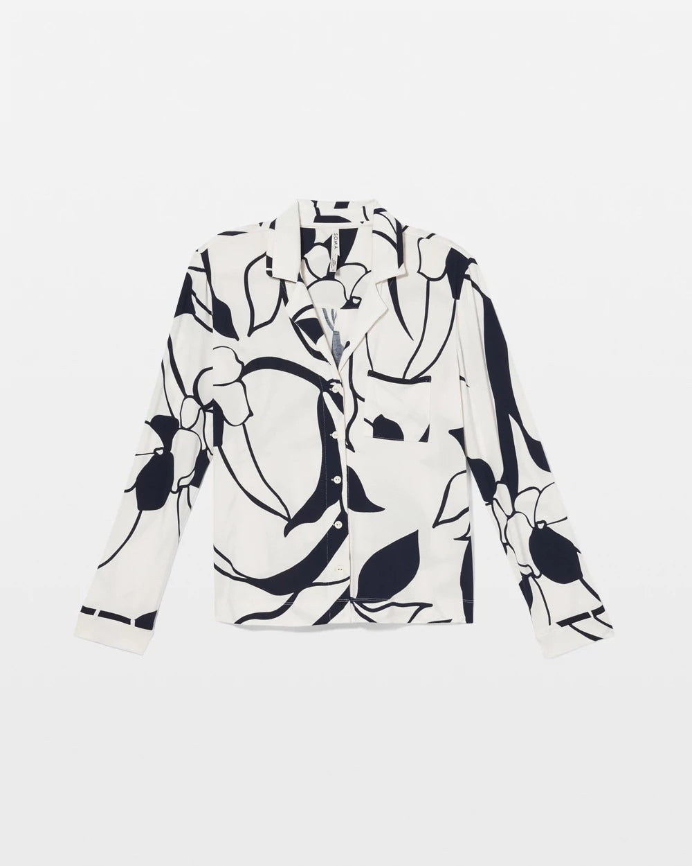 Long-Sleeve Notch Collar Pajama Top - NOUVEAU FLORA CHAMP | Soma Women
