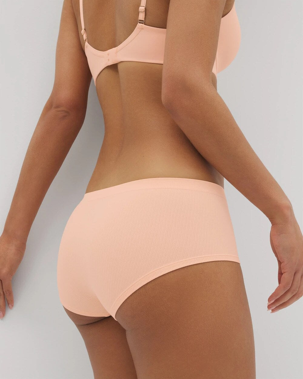 Seamless Rib Boyshort Panty - PEACH PARFAIT | Soma Women