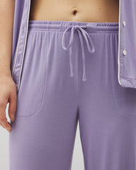 Solid Piped Crop Pajama Pant - JACARANDA | Soma Women