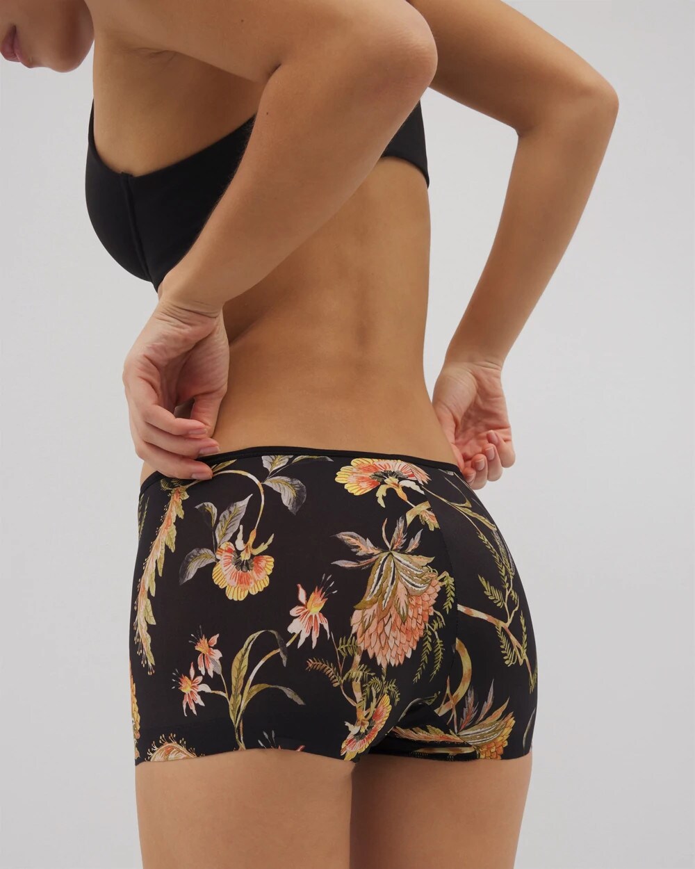 Edge Boyshort Panty - JAIPUR FLORAL BLACK | Soma Women