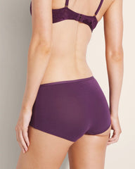 Boyshort Panty with Enchanting Lace - BLACKBERRY WINE | Soma Women