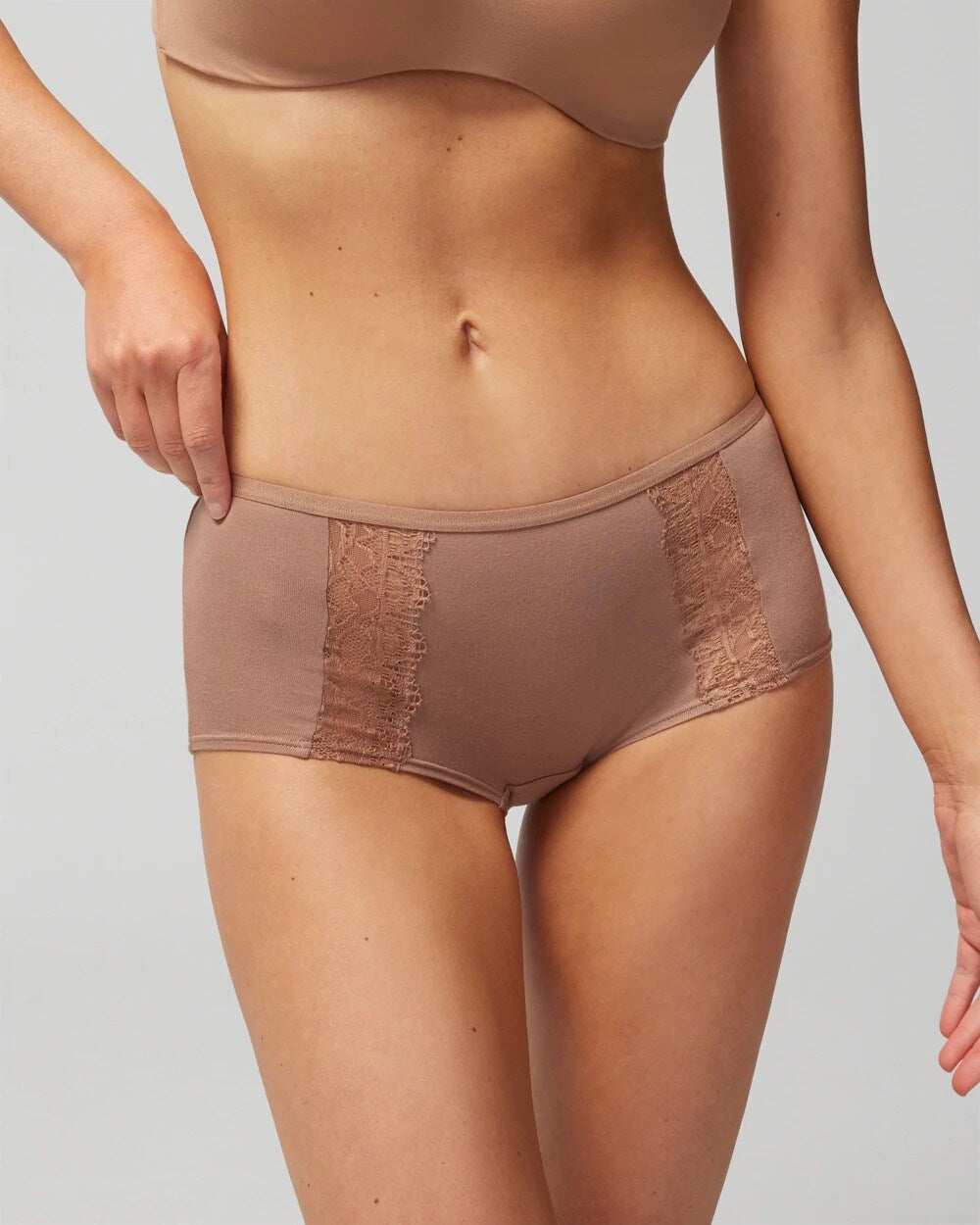 Boyshort Panty with Enchanting Lace - WARM SIENNA | Soma Women