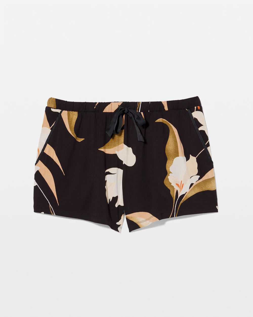 Satin Trim Pajama Short - MYSTIC BLOOMS BLACK MID | Soma Women