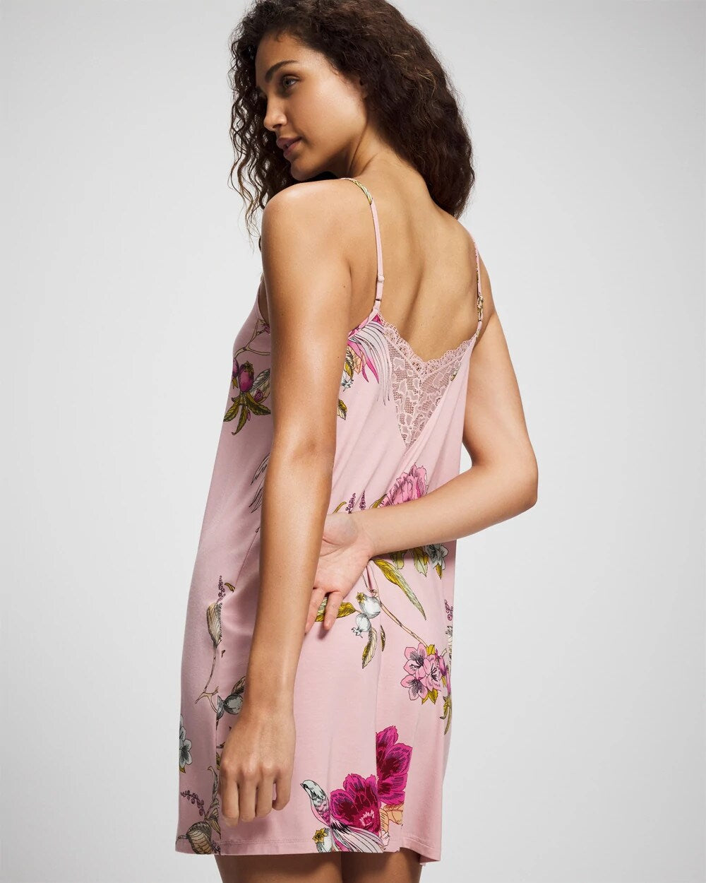 Lace Trim Chemise - FEATHERED FANCY PINK | Soma Women
