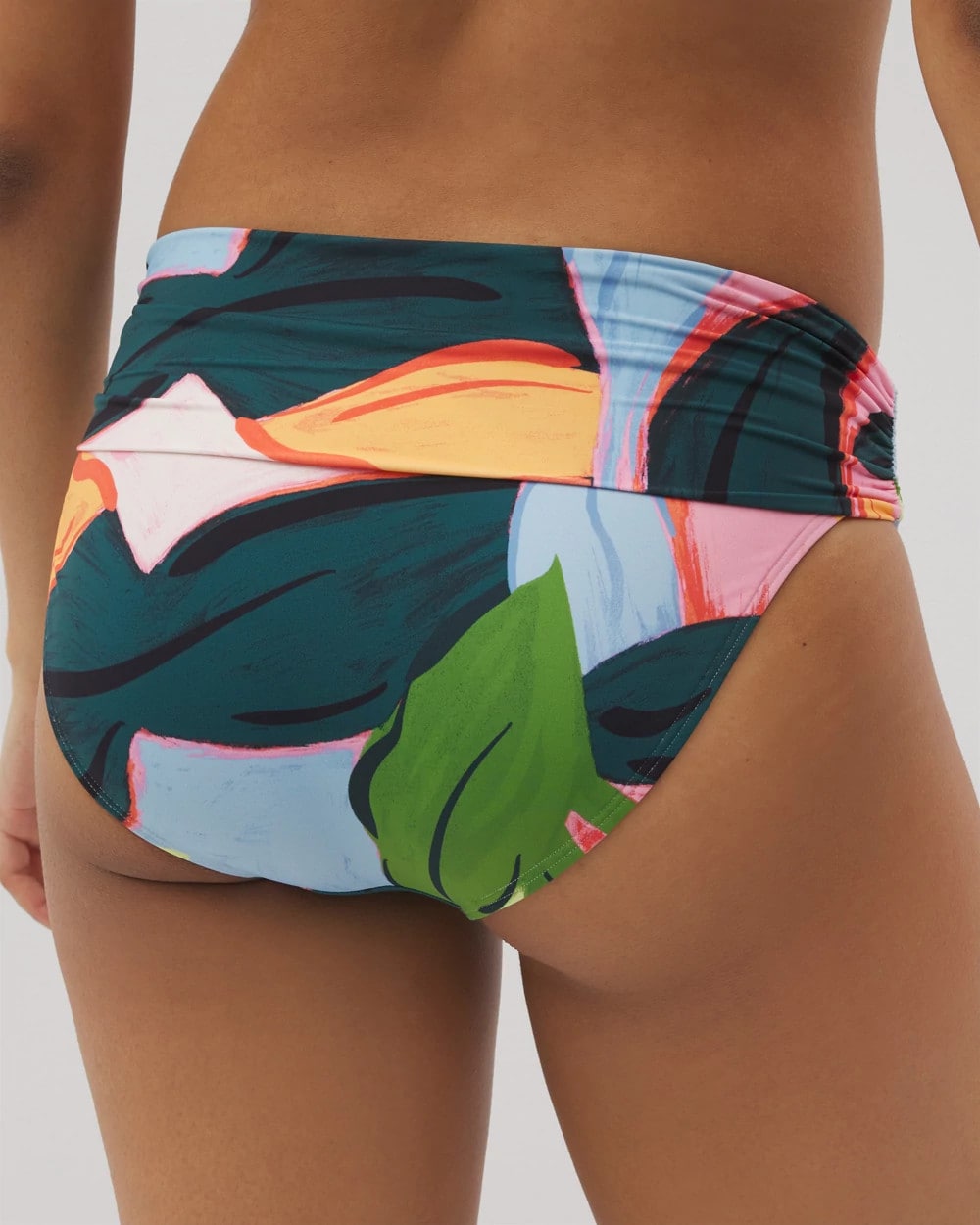 Covertible Bikini Bottom - FLIRTY FLORA DARK SEA | Soma Women