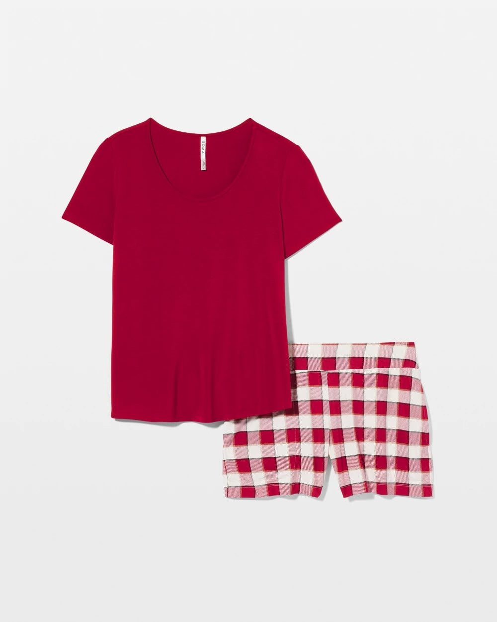 Packaged Short-Sleeve Short Pajama Set - DREAMSCAPE PLAID CHAMP | Soma Women