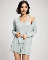 Pointelle Pajama Cardi - GREEN MIST | Soma Women