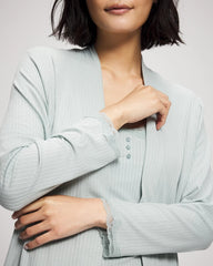 Pointelle Pajama Cardi - GREEN MIST | Soma Women
