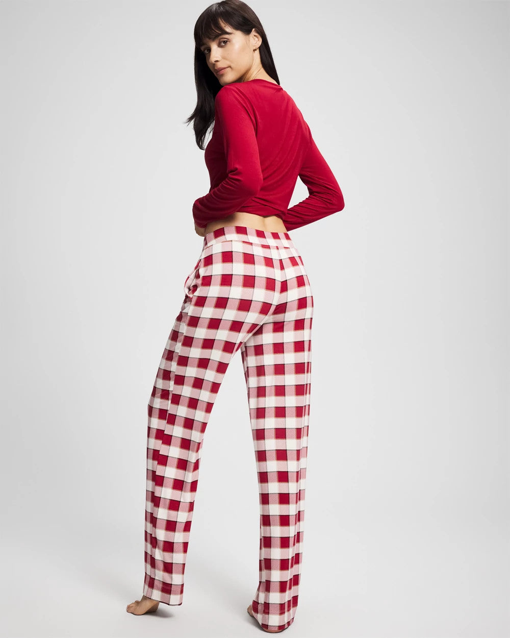 Packaged Long-Sleeve Pant Pajama Set - DREAMSCAPE PLAID CHAMP | Soma Women