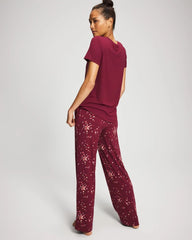 Packaged Short-Sleeve Pant Pajama Set - SCATTERED SQUARES VP/FOIL | Soma Women