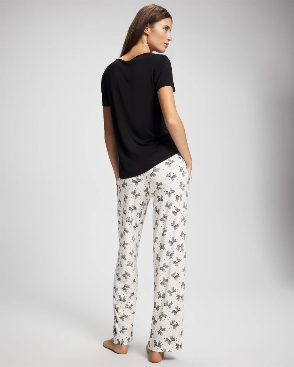 Packaged Short-Sleeve Pant Pajama Set - THATS A WRAP CHAMP MICRO | Soma Women