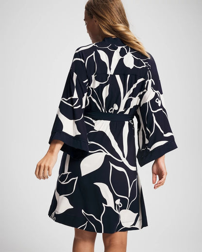 Short Robe - NOUVEAU FLORA NAVY | Soma Women