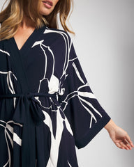 Short Robe - NOUVEAU FLORA NAVY | Soma Women