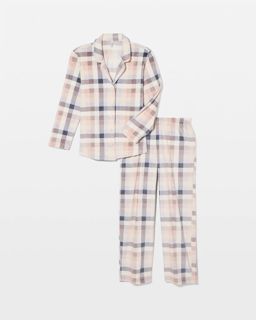 Long Sleeve Pajama Set - PRISM PLAID GRAY | Soma Women