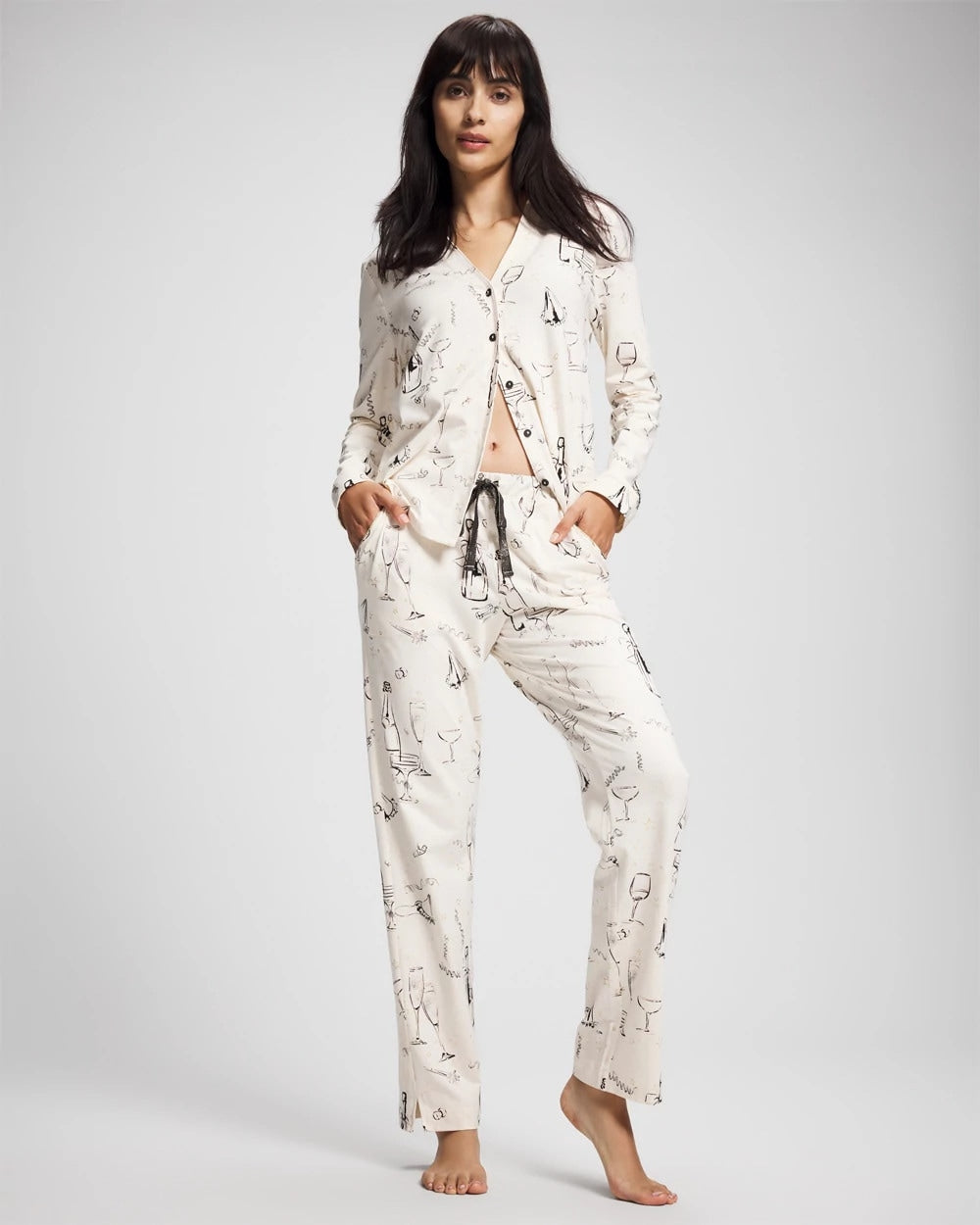Ankle Pajama Pant - FIZZ THE SEASON FOIL | Soma Women