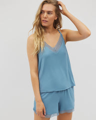 Geo Lace Pajama Cami - BLUE HEAVEN | Soma Women