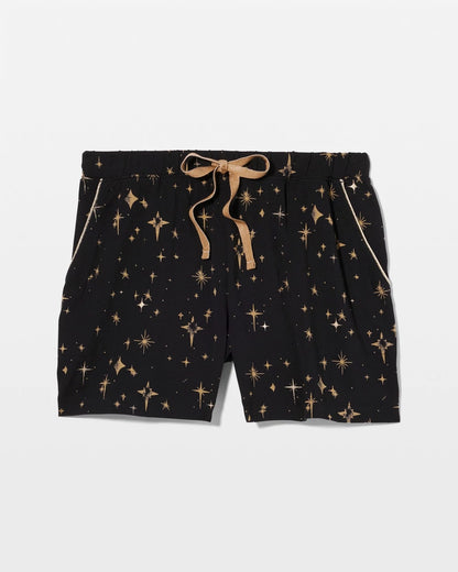 Pajama Shorts - STELLAR SCENE BLACK/FOIL | Soma Women