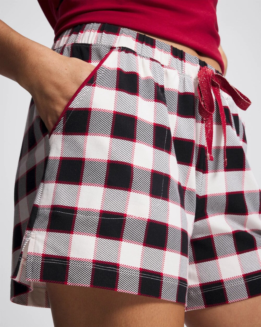 Pajama Shorts - DREAMSCAPE PLAID BLACK | Soma Women