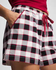 Pajama Shorts - DREAMSCAPE PLAID BLACK | Soma Women