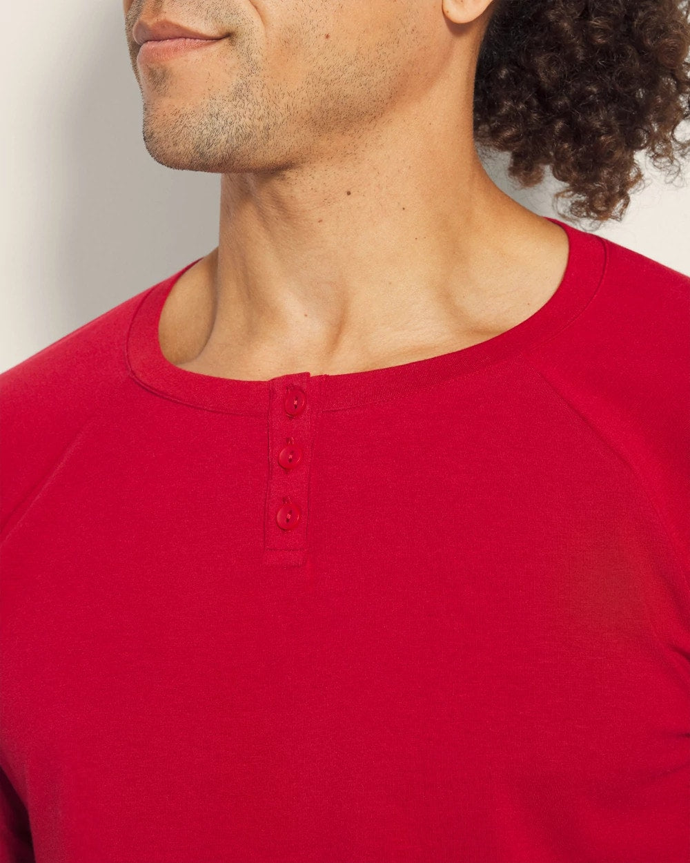 Men's Henley Pajama Top - PAINT THE TOWN RED | Soma Women