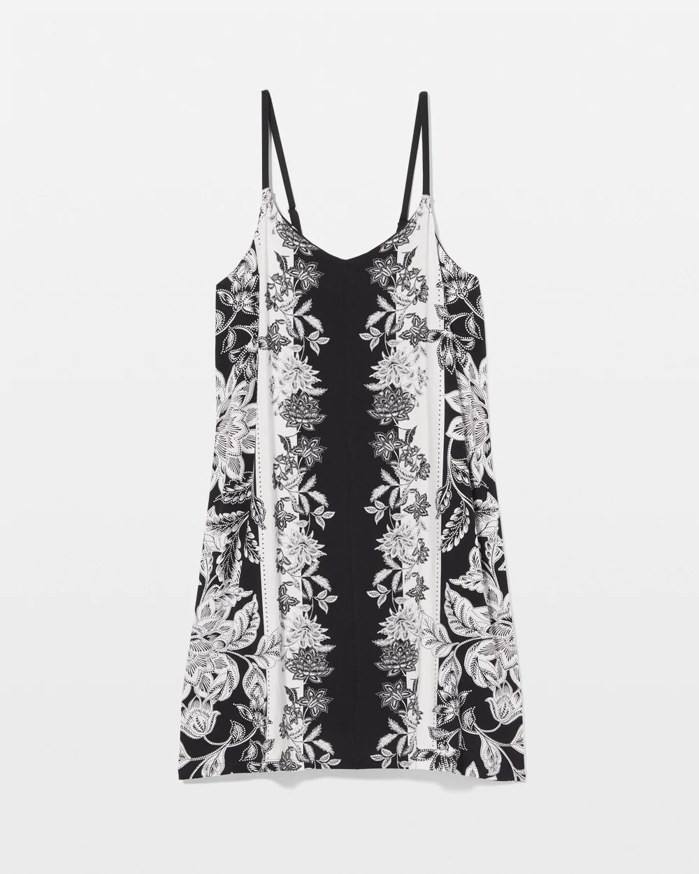 Flyaway Chemise - STAMPED FLORAL SCARF BLK | Soma Women