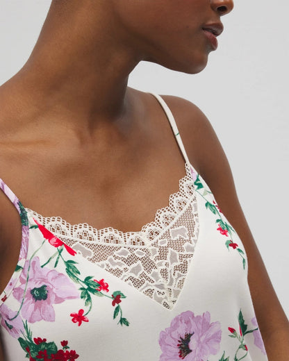 Lace Trim Pajama Cami - RHAPSODY FLORAL SUGAR | Soma Women