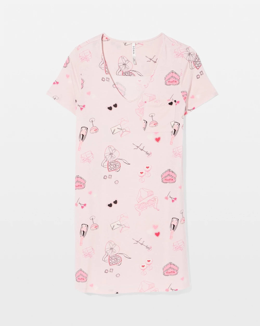 Short Sleeve Sleepshirt - BE MINE PRETTY PINK | Soma Women