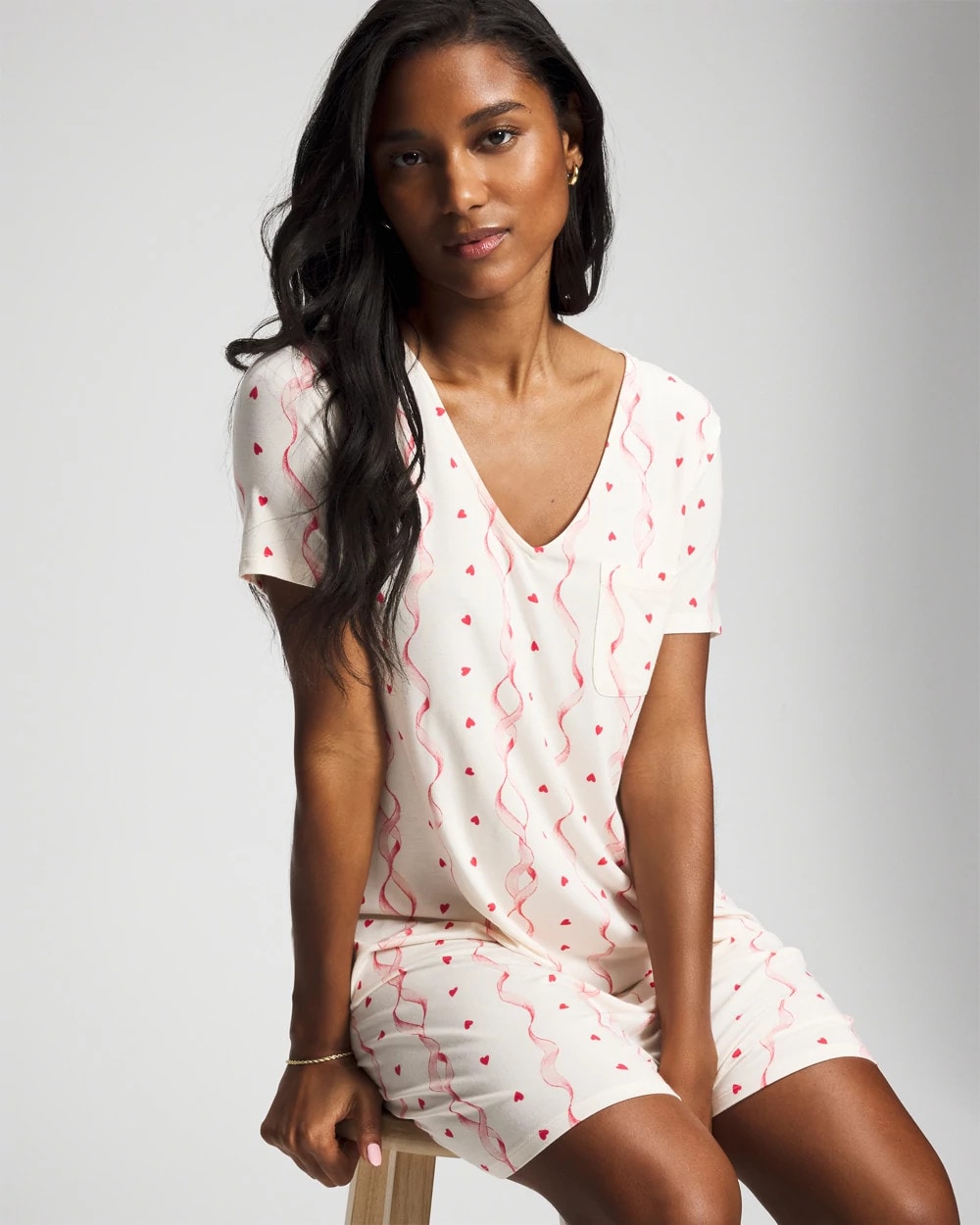Short Sleeve Sleepshirt - COQUETTE VALENTINE CHAMP | Soma Women