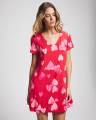 Short Sleeve Sleepshirt - WHOLE LOTTA LOVE RED | Soma Women