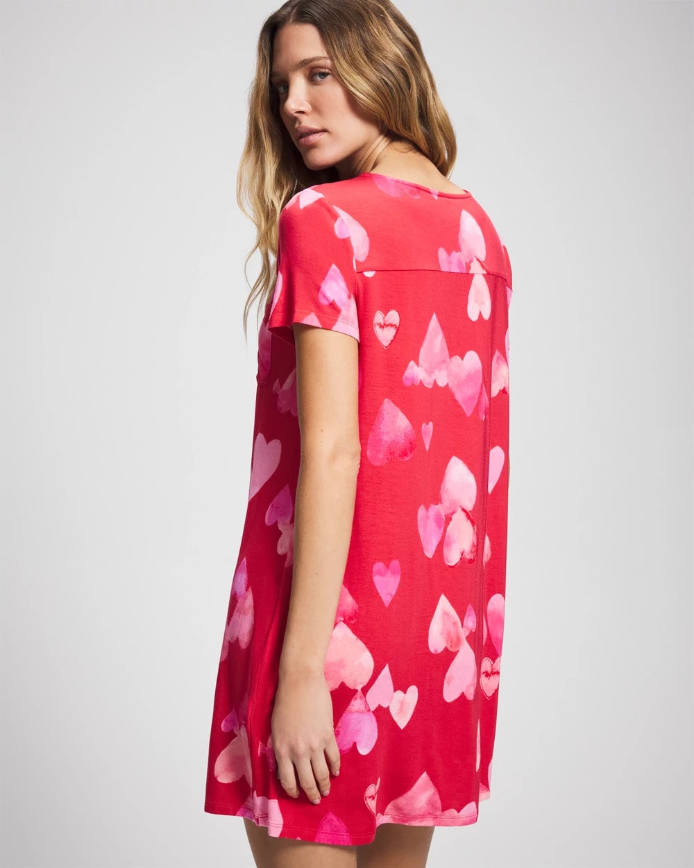 Short Sleeve Sleepshirt - WHOLE LOTTA LOVE RED | Soma Women