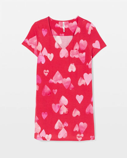 Short Sleeve Sleepshirt - WHOLE LOTTA LOVE RED | Soma Women