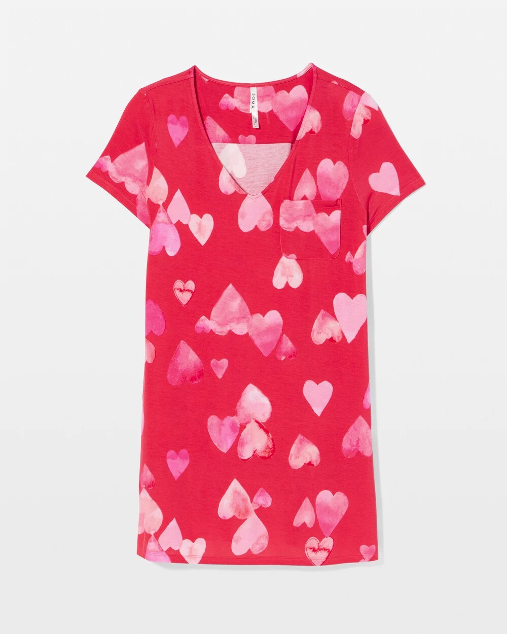 Short Sleeve Sleepshirt - WHOLE LOTTA LOVE RED | Soma Women