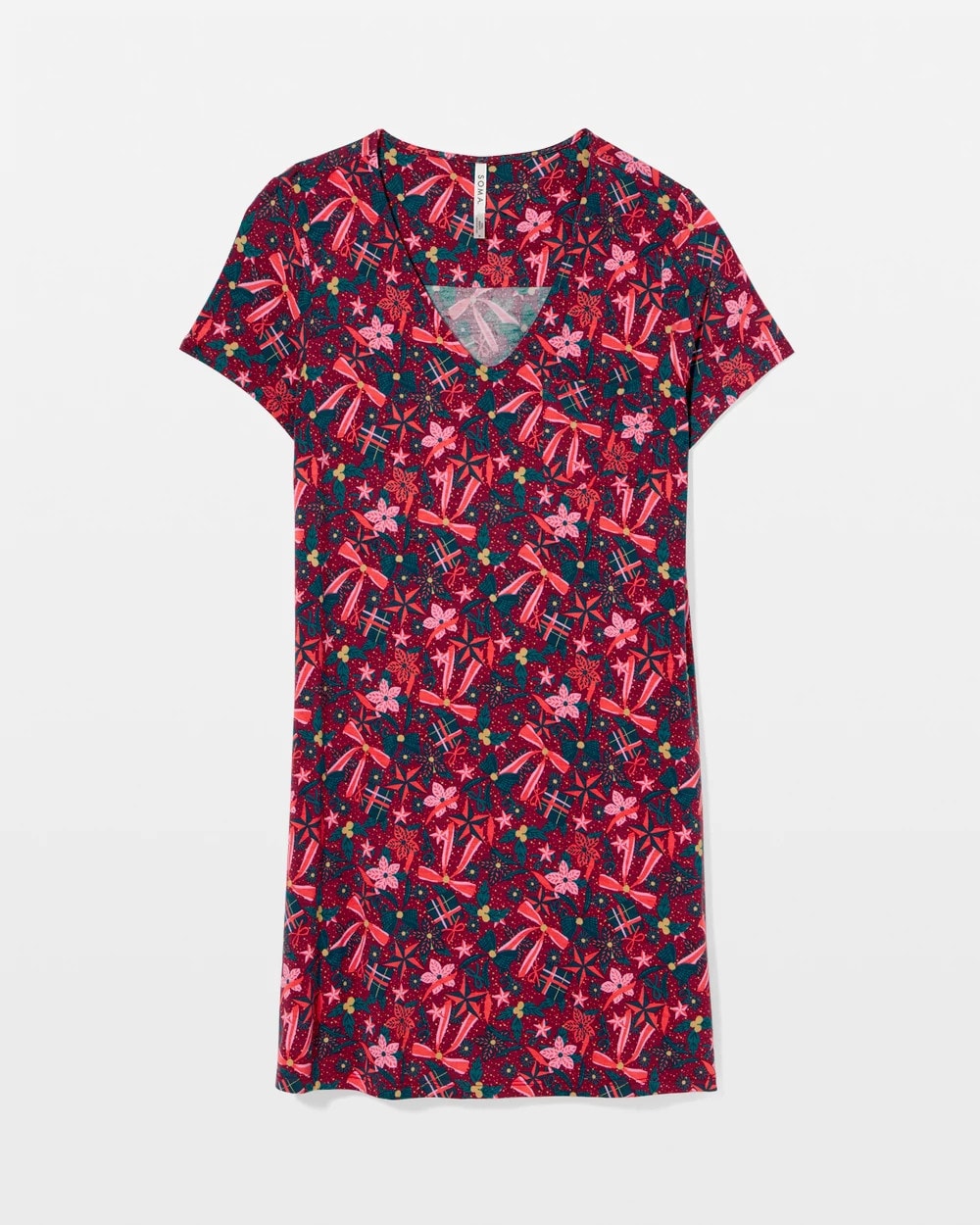 Short Sleeve Sleepshirt - HOLLY JOLLY RED VELVET | Soma Women