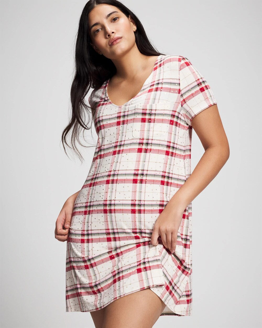 Short Sleeve Sleepshirt - TARTAN TEXTILE CHAMP | Soma Women