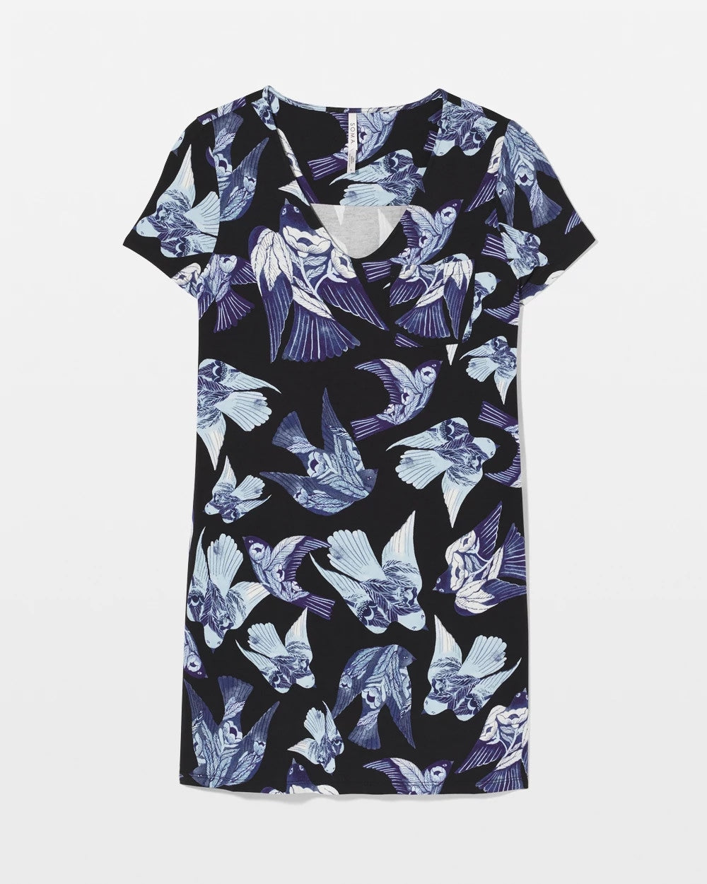 Short Sleeve Sleepshirt - WHIMSICAL WINGS BLK MID | Soma Women