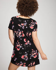 Short Sleeve Sleepshirt - FLORAL DREAMS BLACK | Soma Women