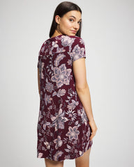 Short Sleeve Sleepshirt - PAISLEY SPLENDOR PLUM | Soma Women