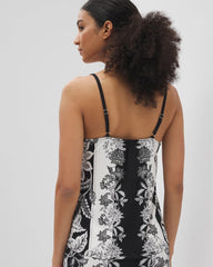 Flyaway Pajama Cami - STAMPED FLORAL SCARF BLK | Soma Women