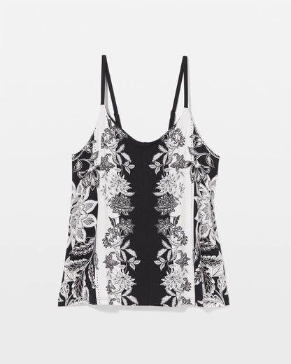 Flyaway Pajama Cami - STAMPED FLORAL SCARF BLK | Soma Women