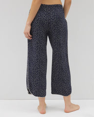 Piped Crop Pajama Pants - DOT OBSESSED NAVY | Soma Women