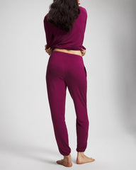 Banded Ankle Pajama Pant - POMEGRANATE WINE | Soma Women