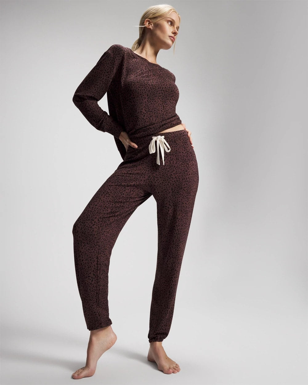 Banded Ankle Pajama Pant - HOT SPOT MOCHA | Soma Women