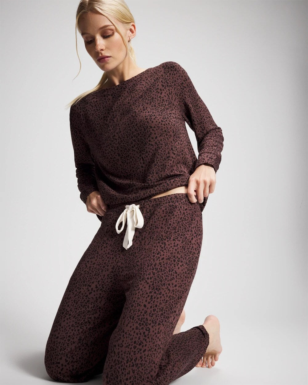 Banded Ankle Pajama Pant - HOT SPOT MOCHA | Soma Women