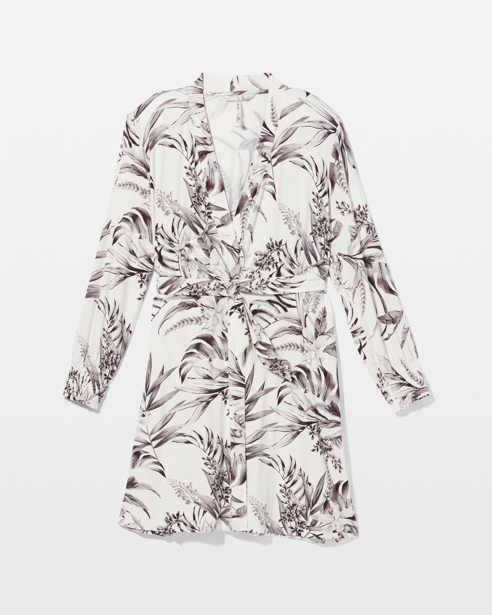 Long-Sleeve Short Robe - PALM PERFECT CHAMPAGNE | Soma Women