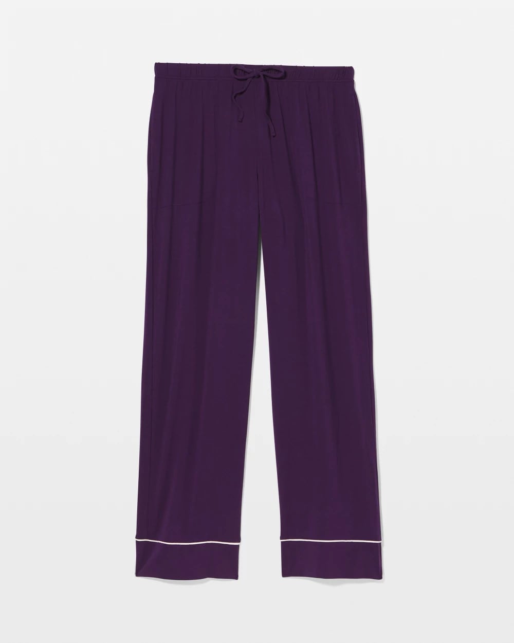 Solid Piped Pajama Pant - BLACKBERRY | Soma Women