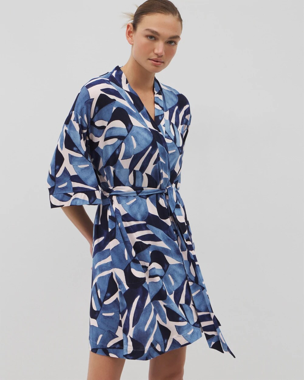 Short Robe - TROPICAL BREEZE SKY | Soma Women