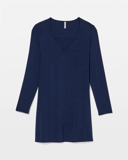 Long-Sleeve Sleepshirt - NIGHTFALL NAVY | Soma Women