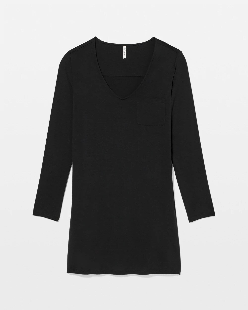 Long-Sleeve Sleepshirt - BLACK | Soma Women